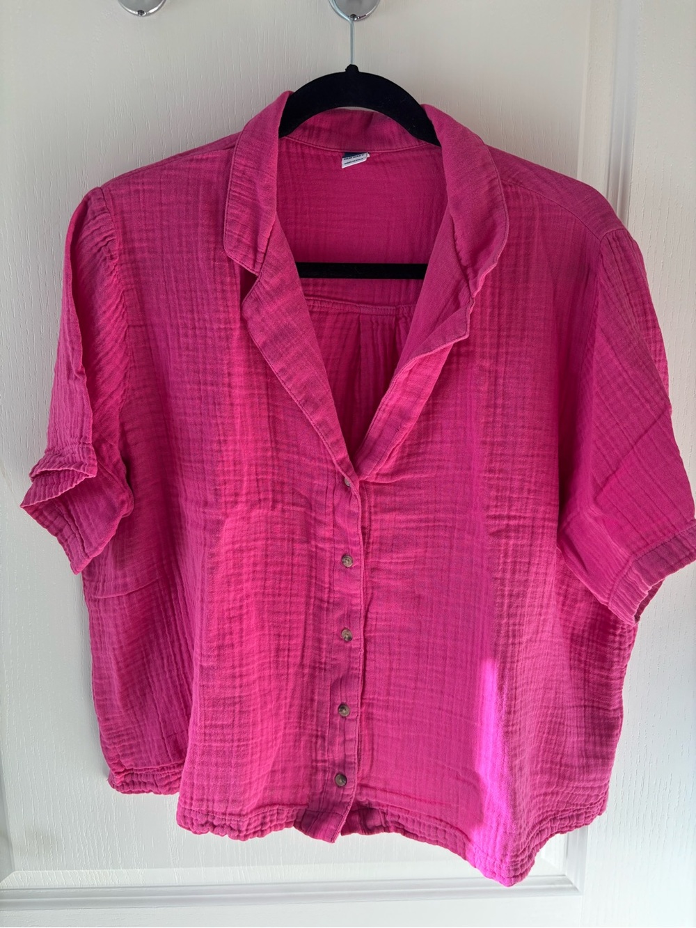 Muslin Cotton Pink Button Down Shirt